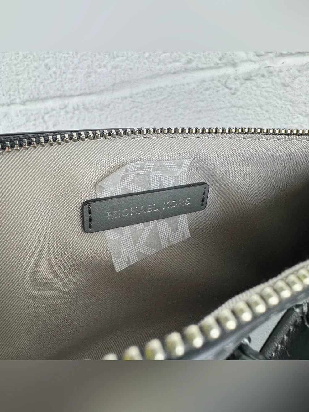 Michael Kors Black Leather Pocket Baguette Shoulder Bag Y2K Cargo Mini Purse - Picture 9 of 9